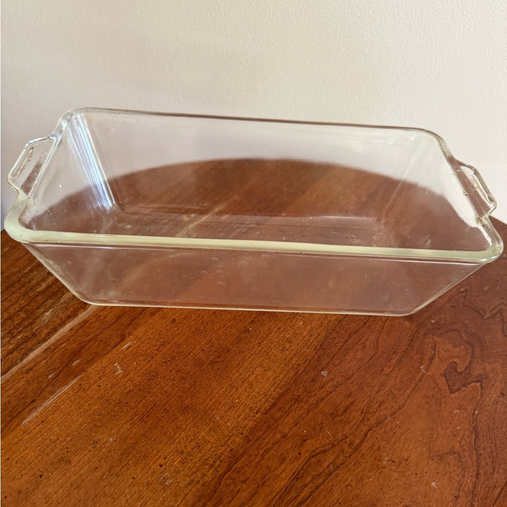 Vintage PYREX #214 Clear Glass Loaf Baking Dish 10.5 x 6 x 3 - Picture 4 of 9